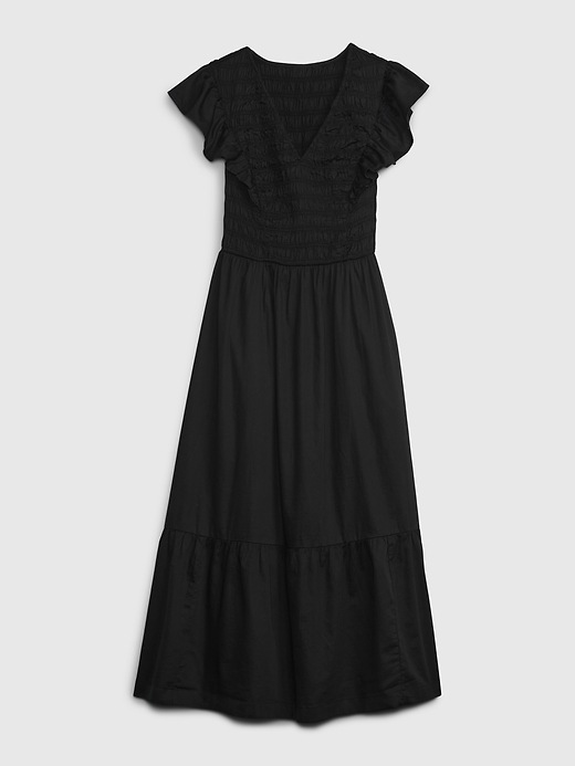 Smocked Flutter Sleeve Midi Dress | Gap