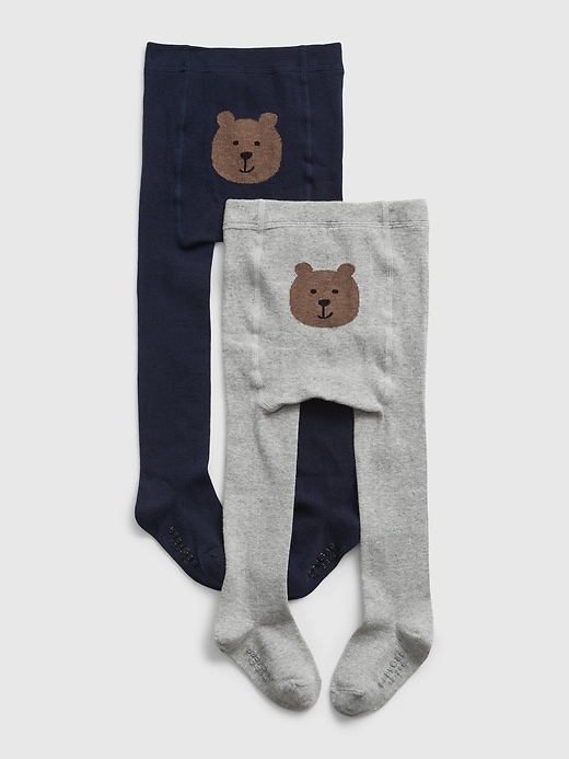 Image number 1 showing, Toddler Bear Tights (2-Pack)