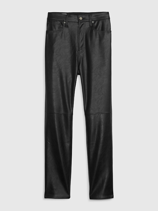 Image number 6 showing, Sky High Rise Vegan Leather Cheeky Straight Pants