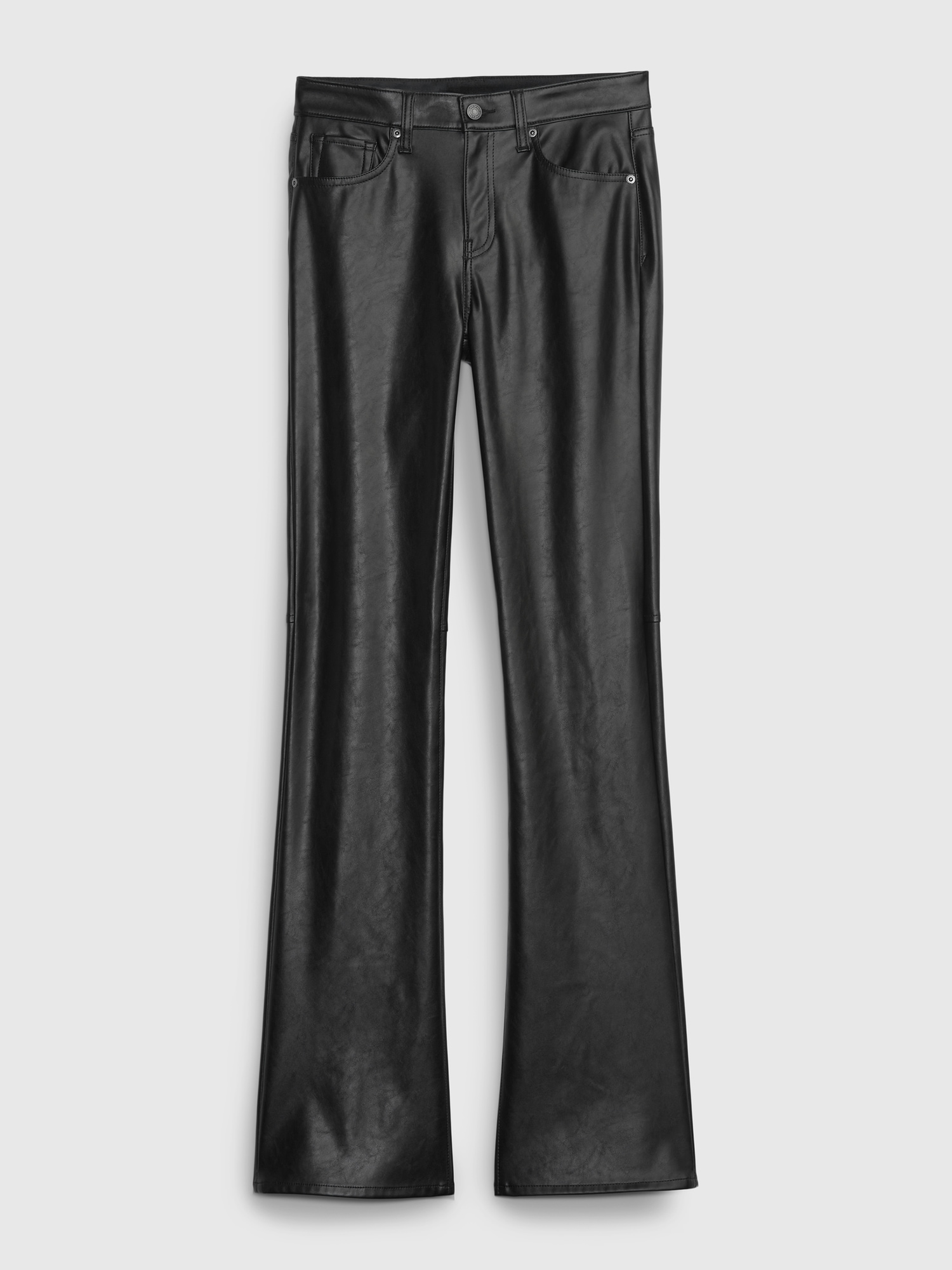 Gap - Maternity Solid Black Faux Leather Pants Size M (Maternity) - 72% off