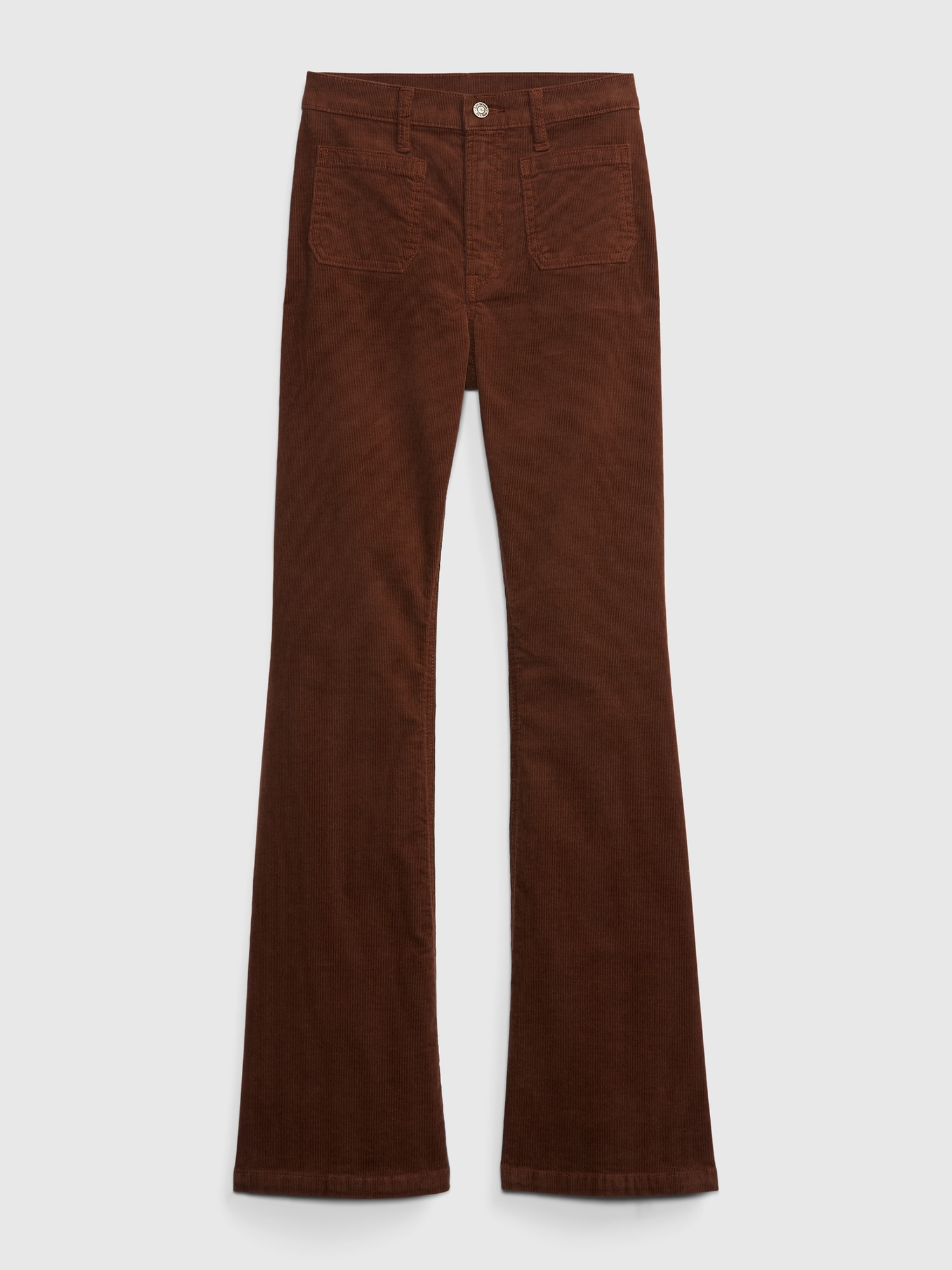High Rise Corduroy '70s Flare Jeans with Washwell