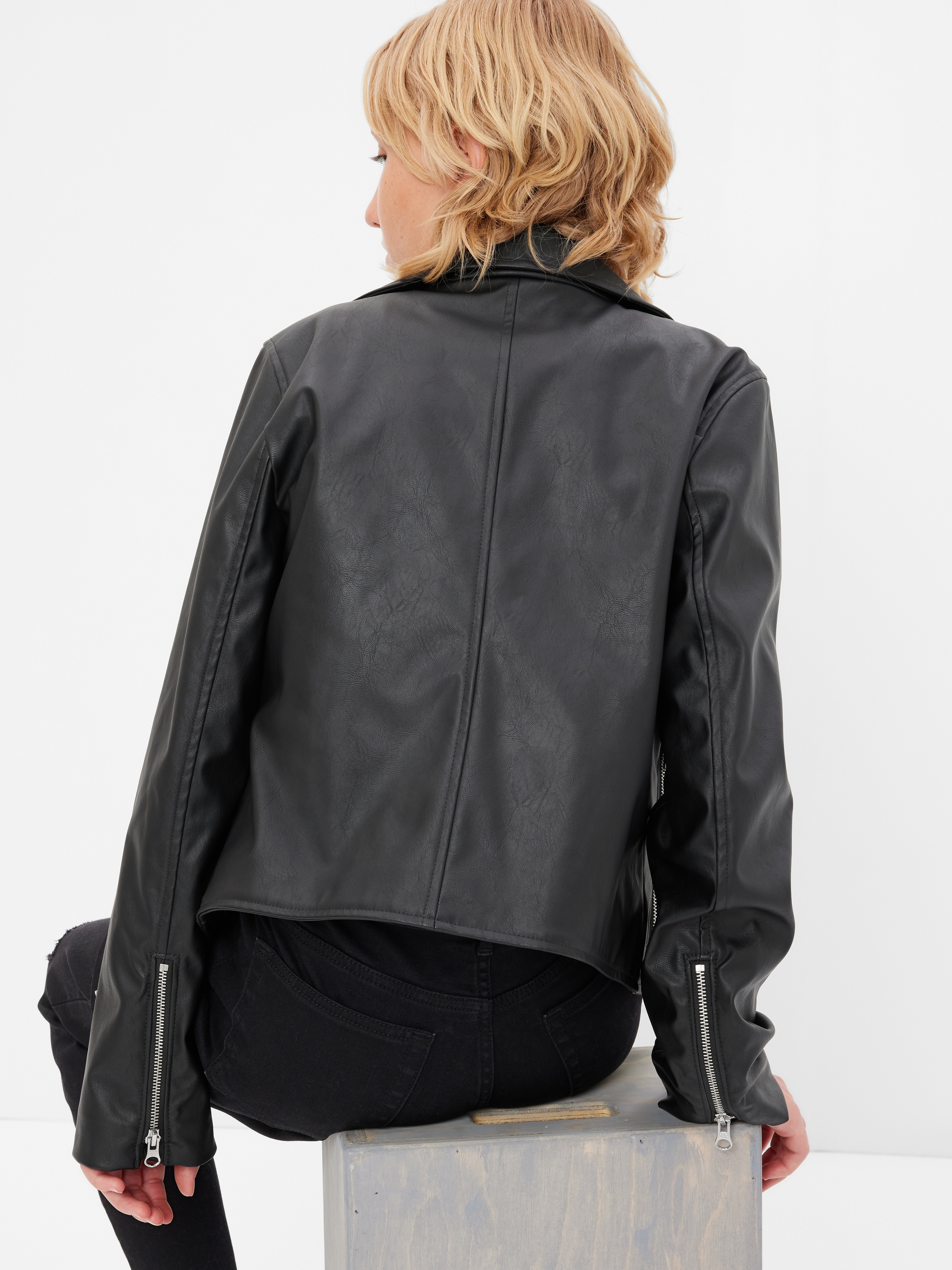 ジャケット・アウター student Fake Leather Zip Jacket student Fake Leather Zip Jacket