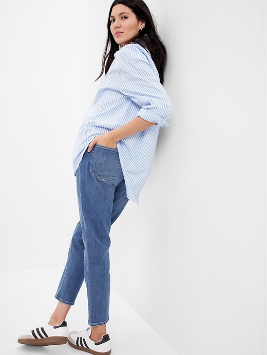 Image number 2 showing, Maternity Inset Panel Cheeky Straight Jeans