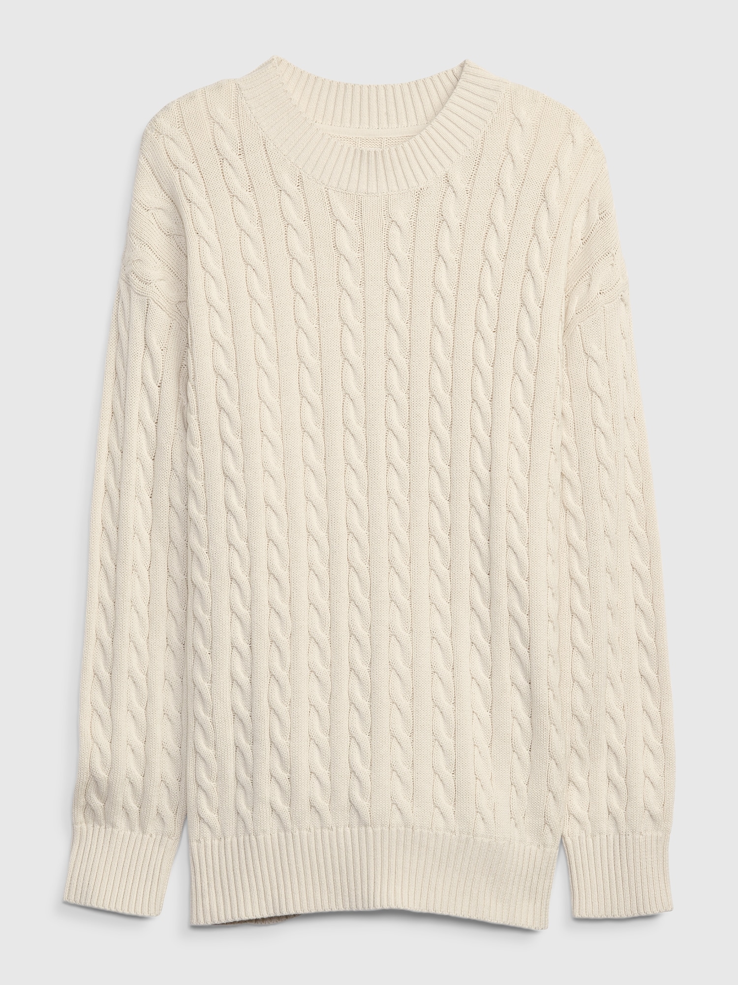 Organic Cotton Oversized Cable-Knit 