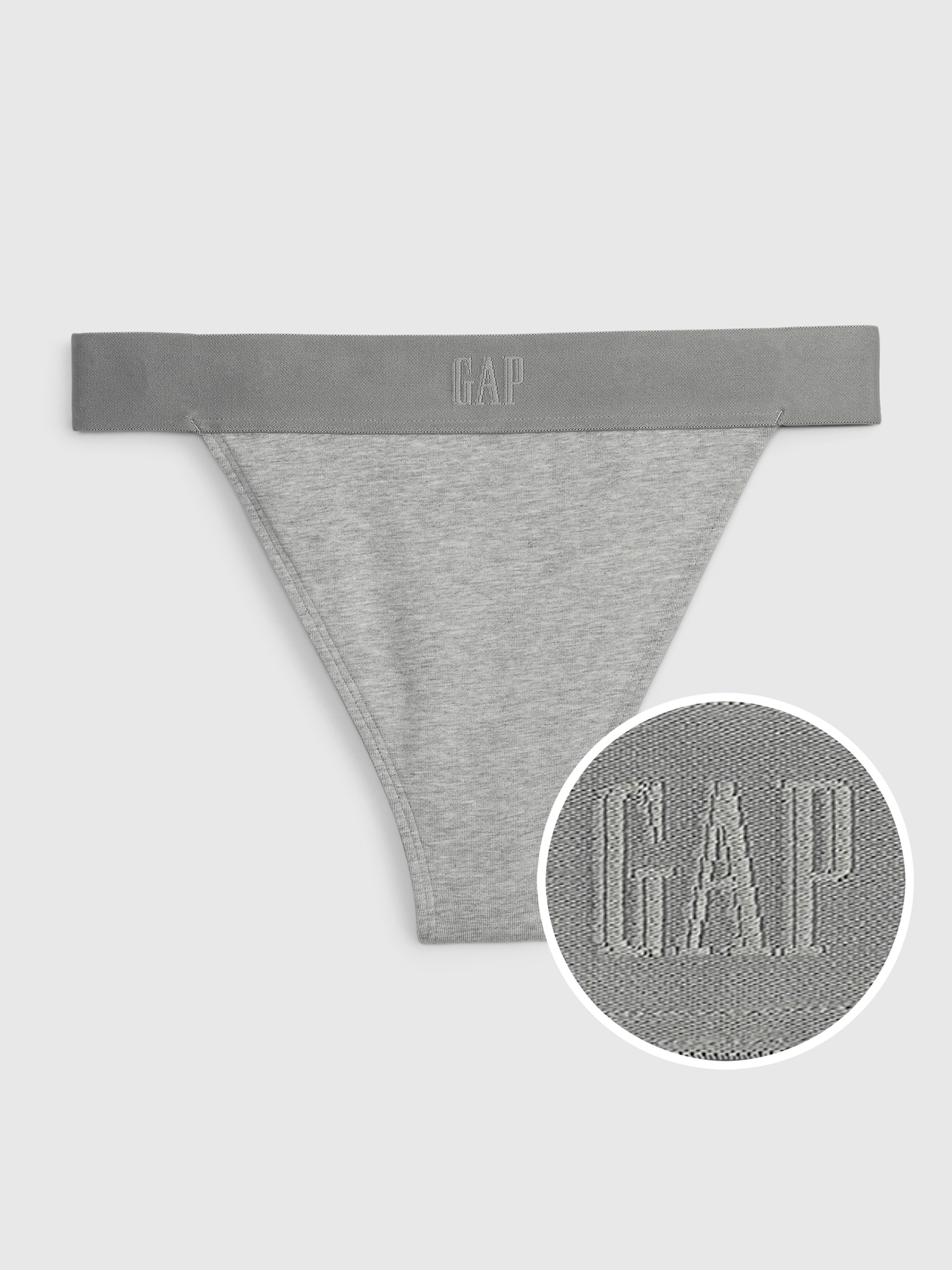 Stretch Cotton Gap Logo Thong