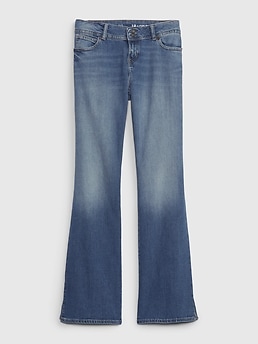 Vintage 90s GAP light wash blue denim low rise cargo bootcut flare jeans 6