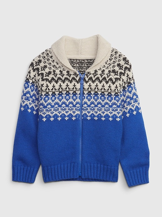 Toddler Fair Isle ZipUp Sweater Gap