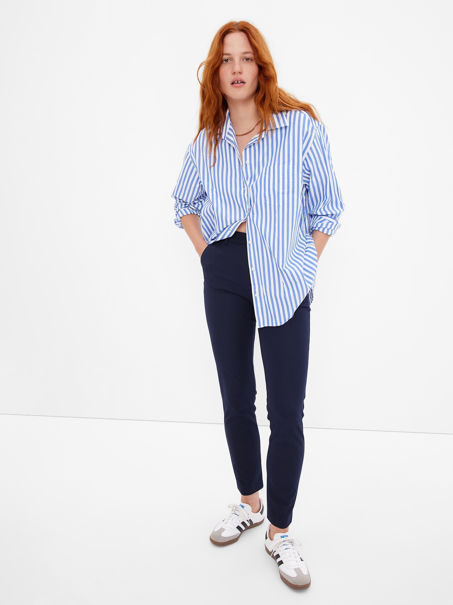 Mid Rise BiStretch Slim Pants | Gap