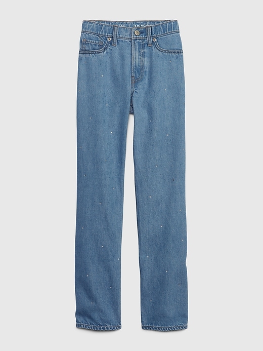Kids High Rise Rhinestone '90s Loose Jeans with Washwell | Gap