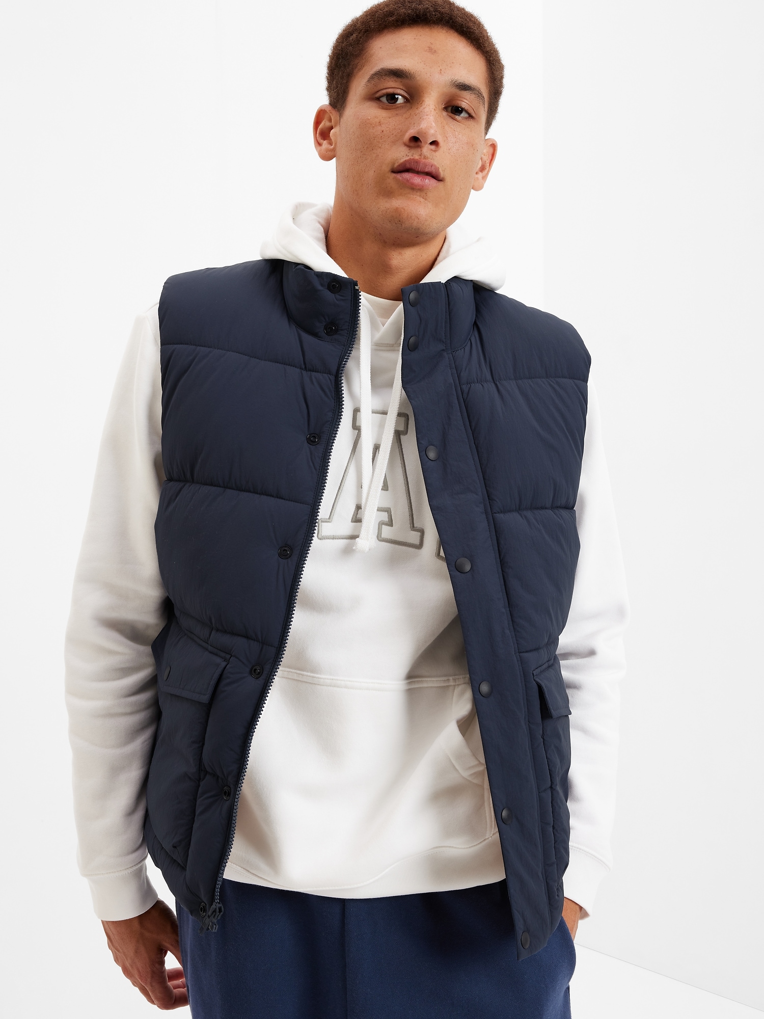 mens puffer vest gap