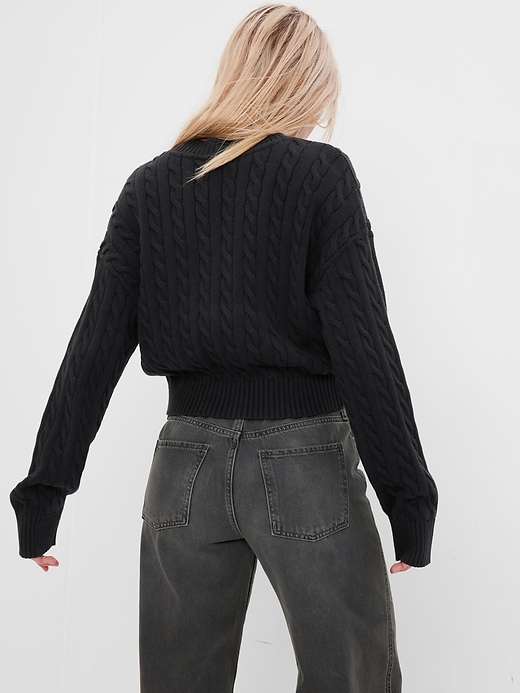 Image number 2 showing, Teen 100% Organic Cotton Cable-Knit Sweater