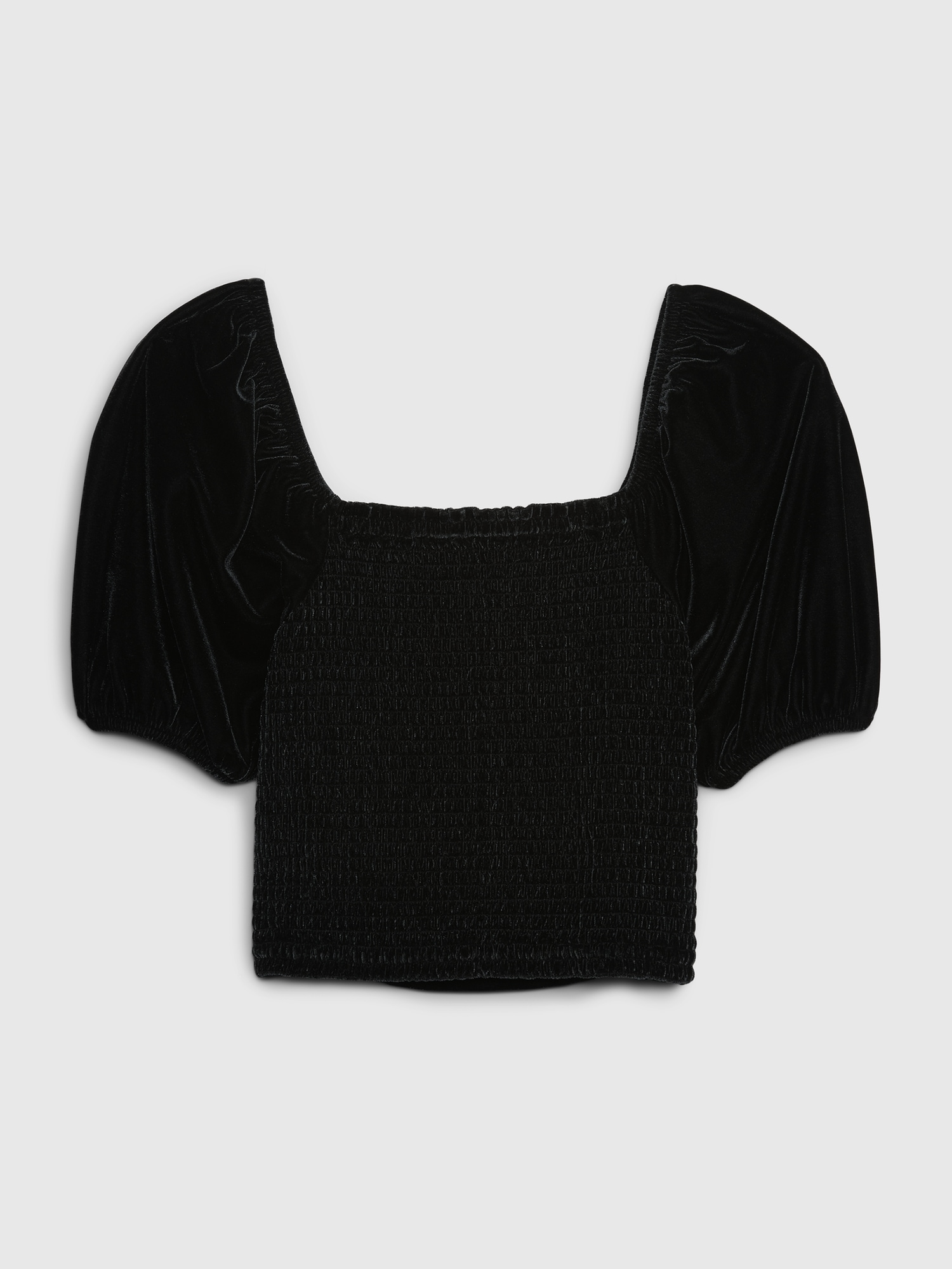 Teen Puff Sleeve Velvet Top Gap