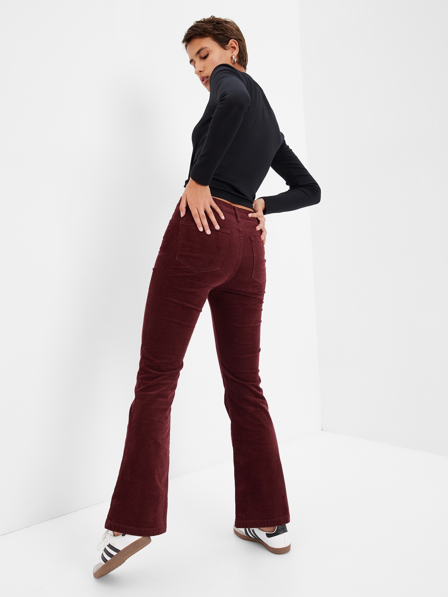 The Petite Perfect Vintage Flare Pant in Corduroy