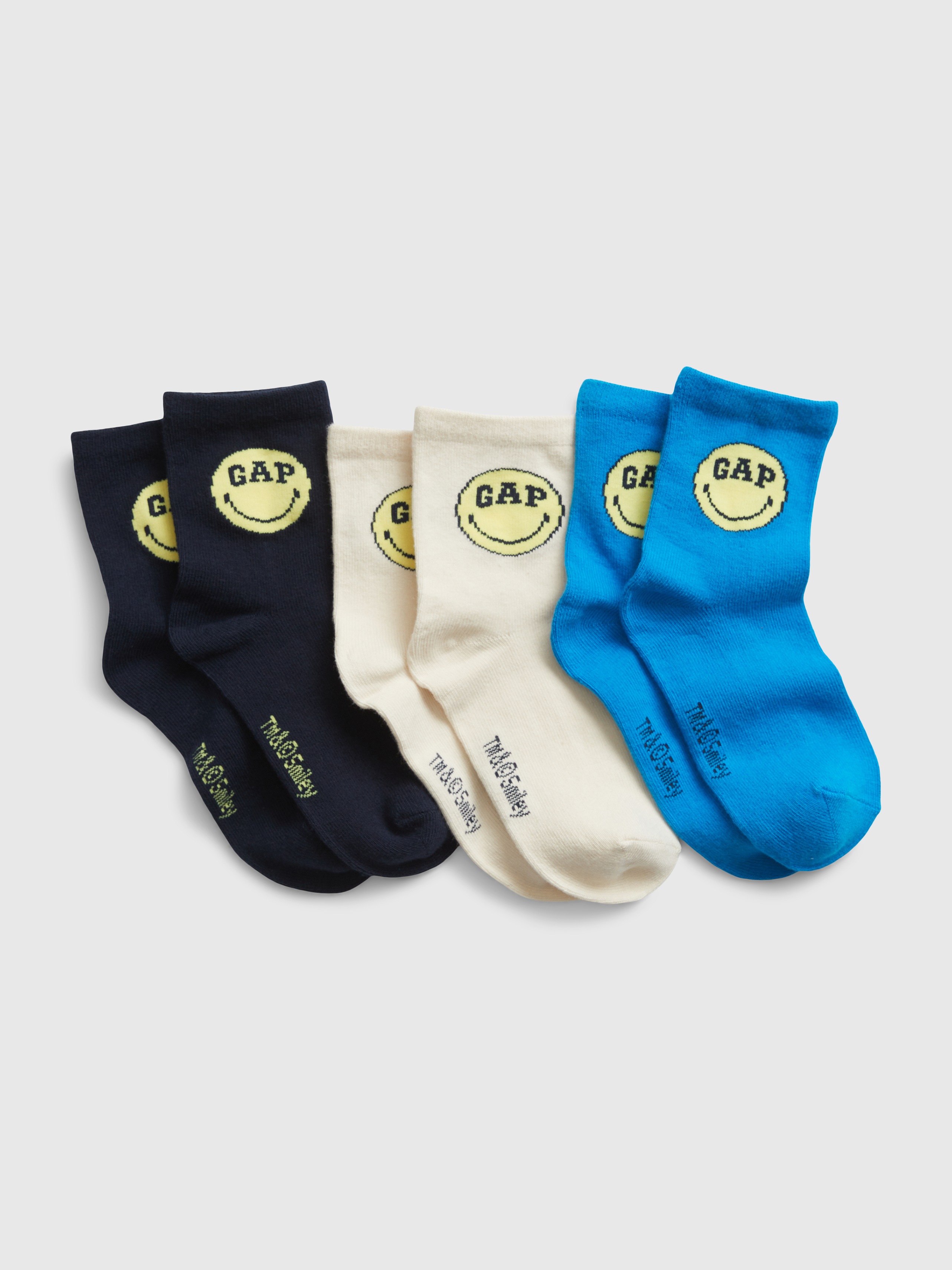 Gap × SmileyWorld® Kids Crew Socks (3-Pack) | Gap