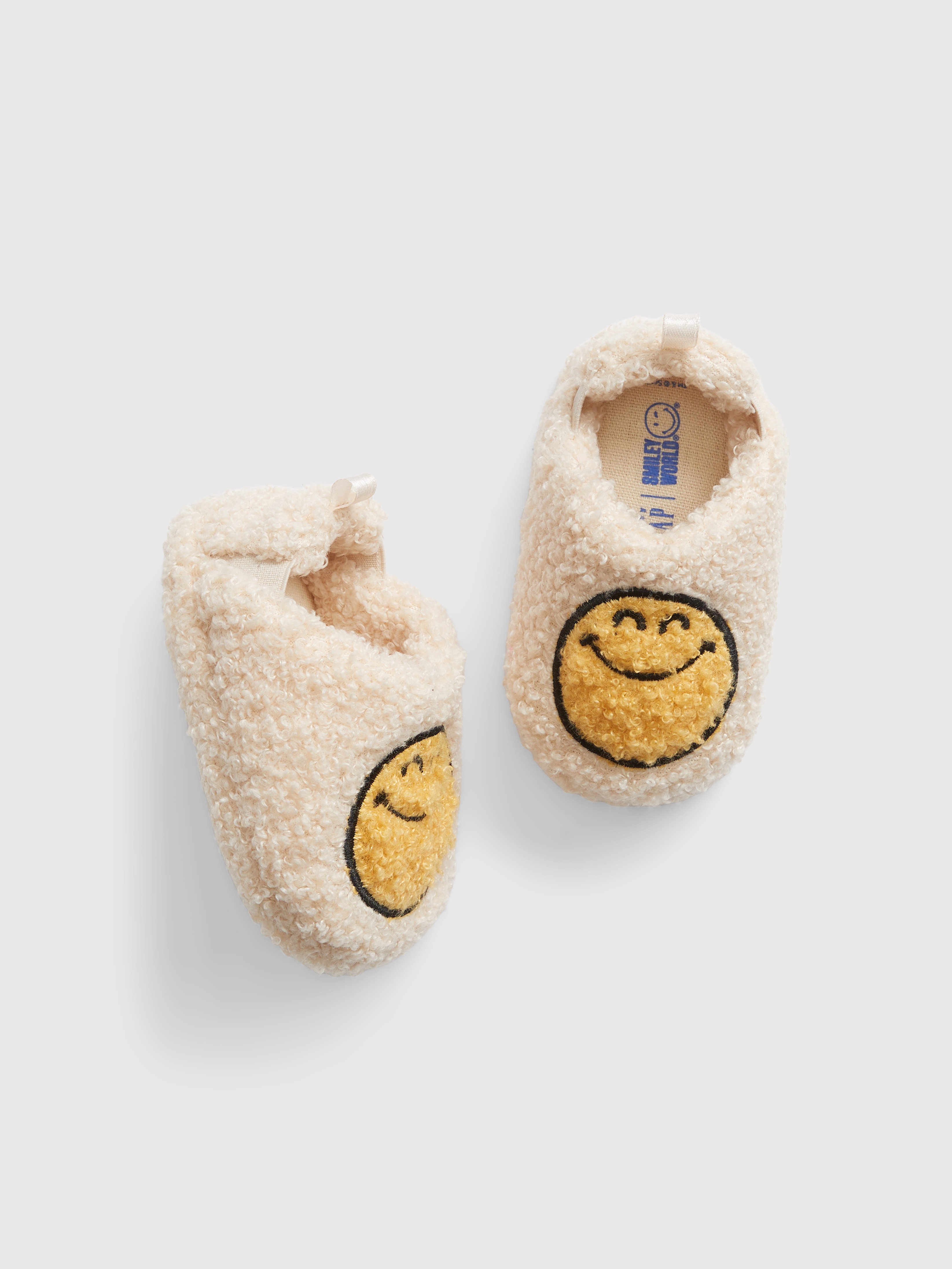 Gap × SmileyWorld® Baby Sherpa Slippers | Gap