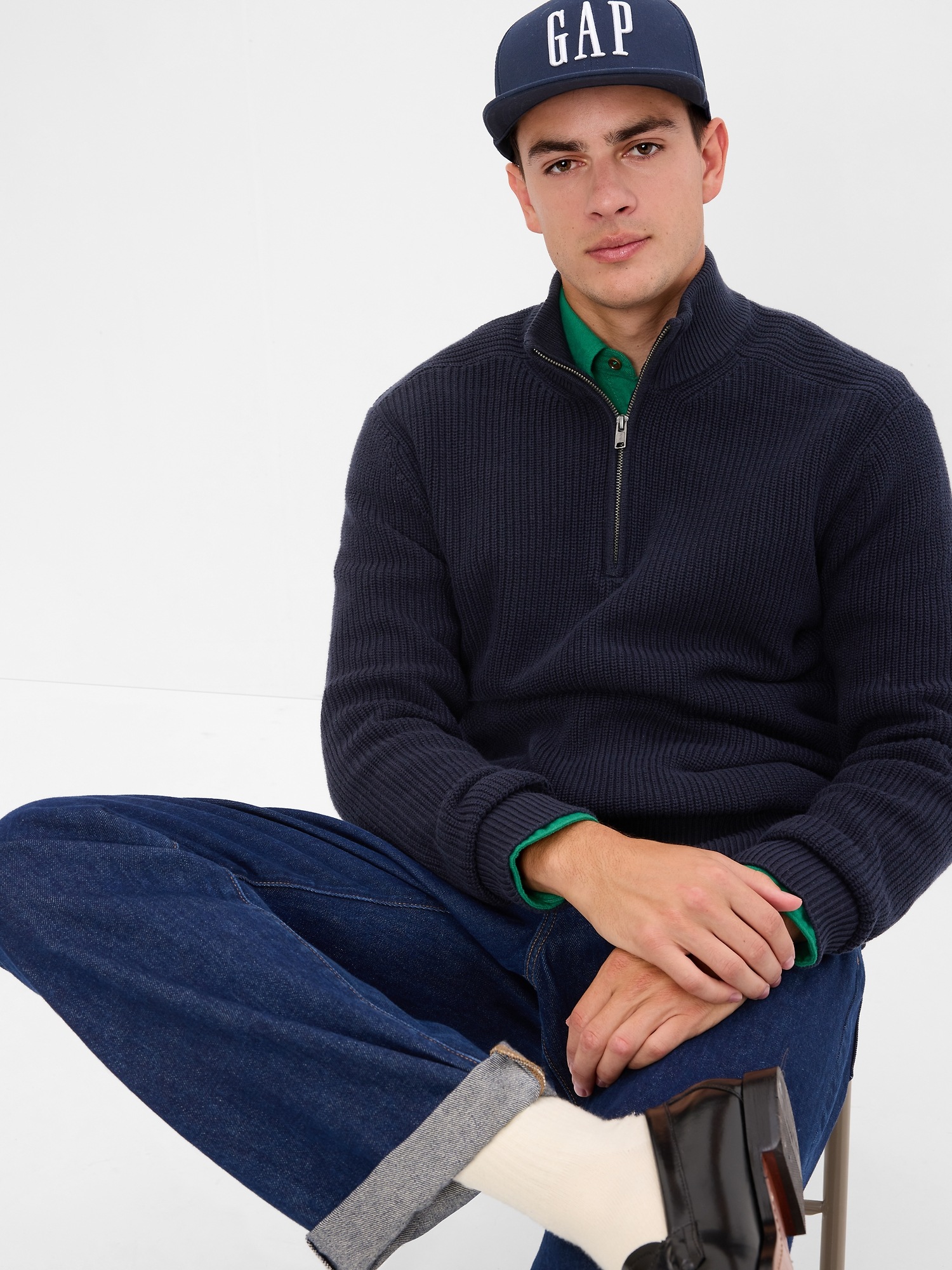 Rib Half-Zip Sweater | Gap