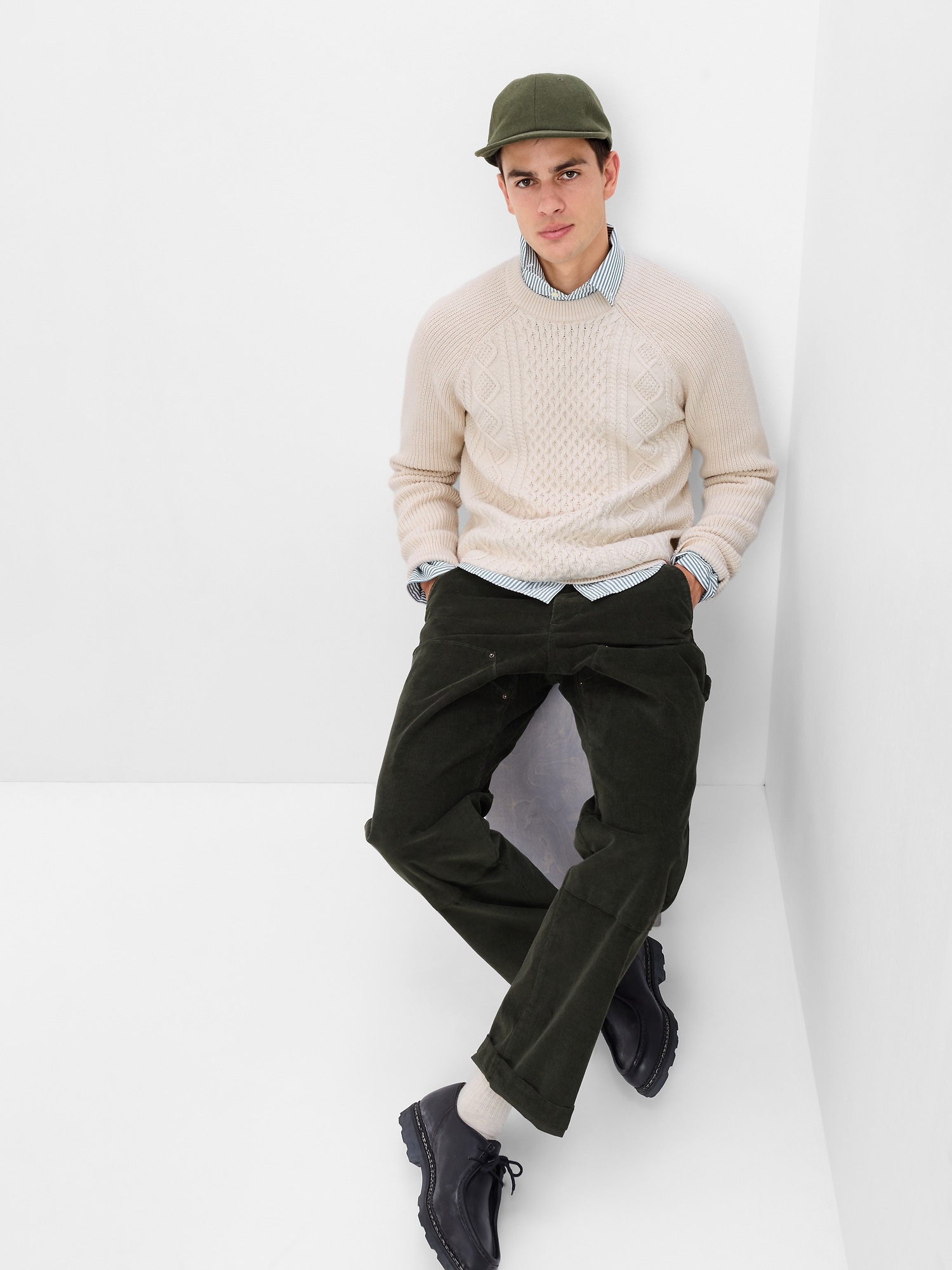 Cable-Knit Crewneck Sweater | Gap