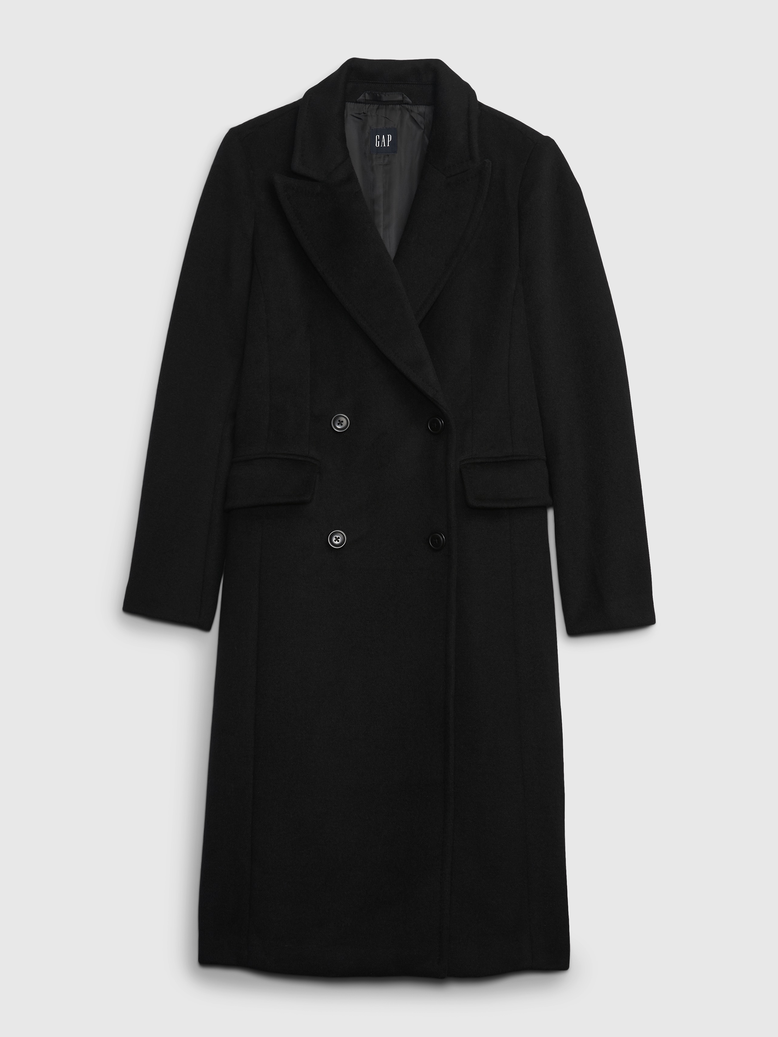 ジャケット・アウター DOUBLE FACE CHECK DOUBLE BREASTED COAT Double-Breasted Coat in Light Brown Mix from Joe Fresh