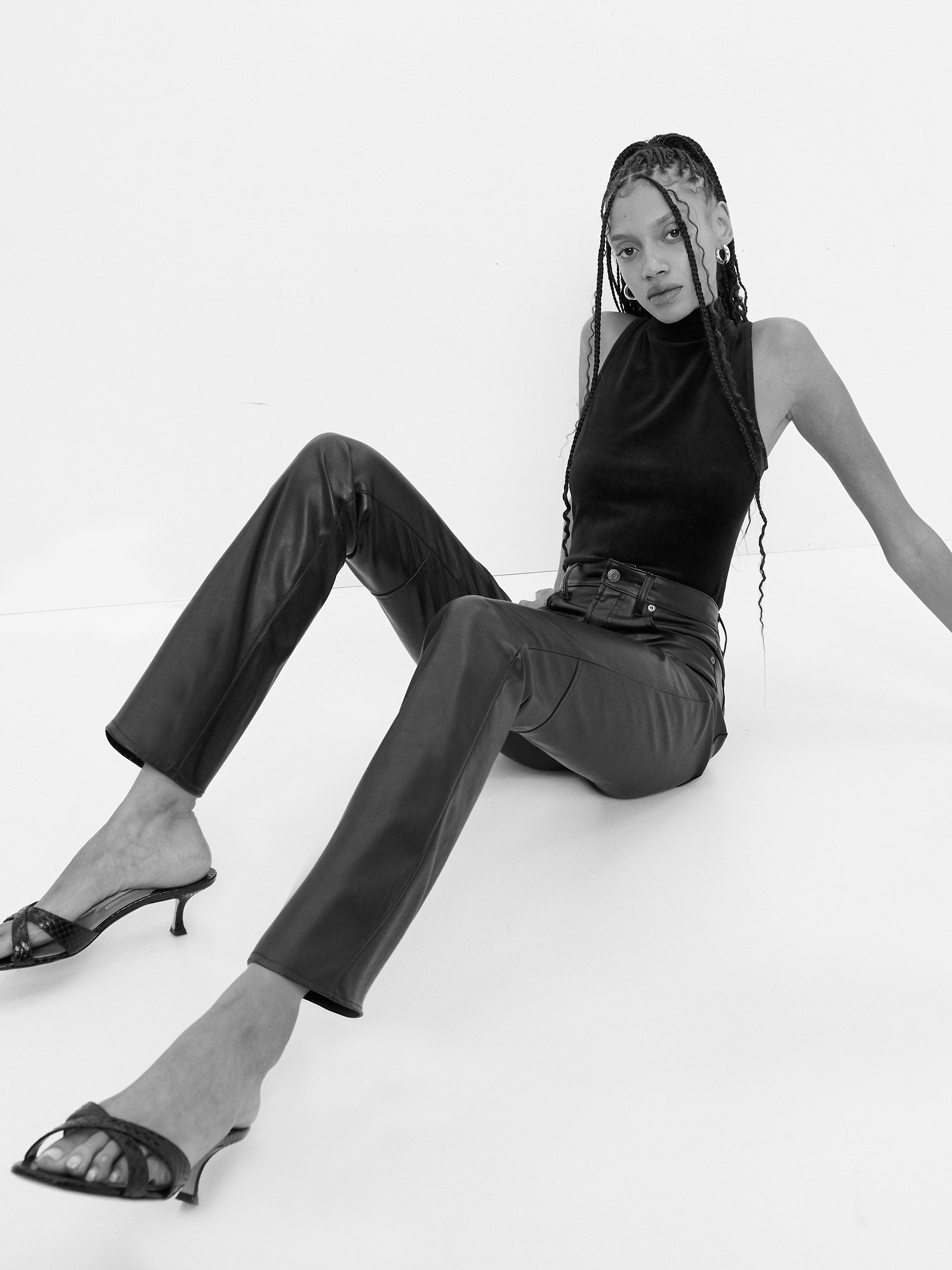 Mockneck Velour Bodysuit Gap