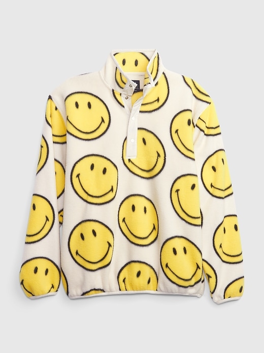 Image number 4 showing, Gap &#215 Smiley&#174 Arctic Fleece Snap Button Pullover