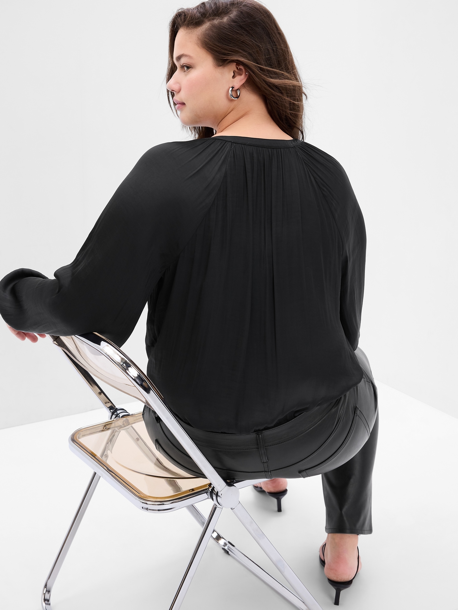 Satin Wrap Bodysuit Gap