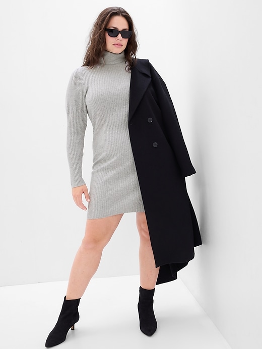Robe Crayon Sexy Briskorry - Col Roulé Manches Longues - Mini Robe Stretch Femme Pour Soirée Ou Cocktail