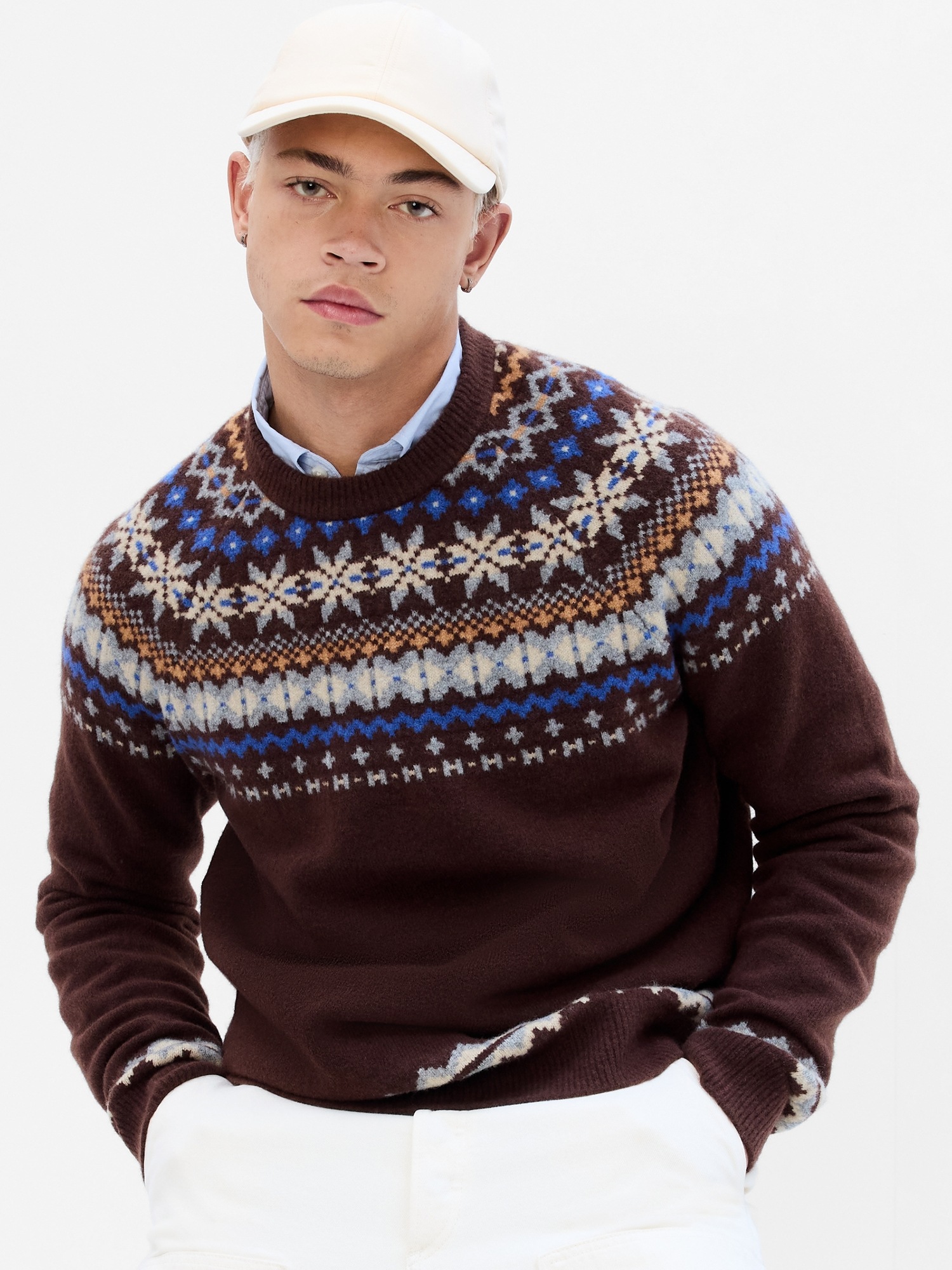 Recycled Fair Isle Crewneck Sweater | Gap