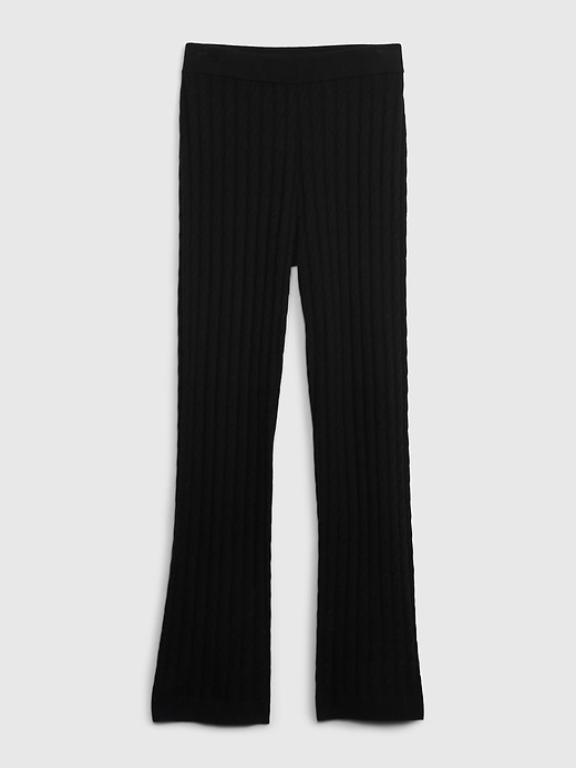 Image number 6 showing, CashSoft Cable-Knit Sweater Pants