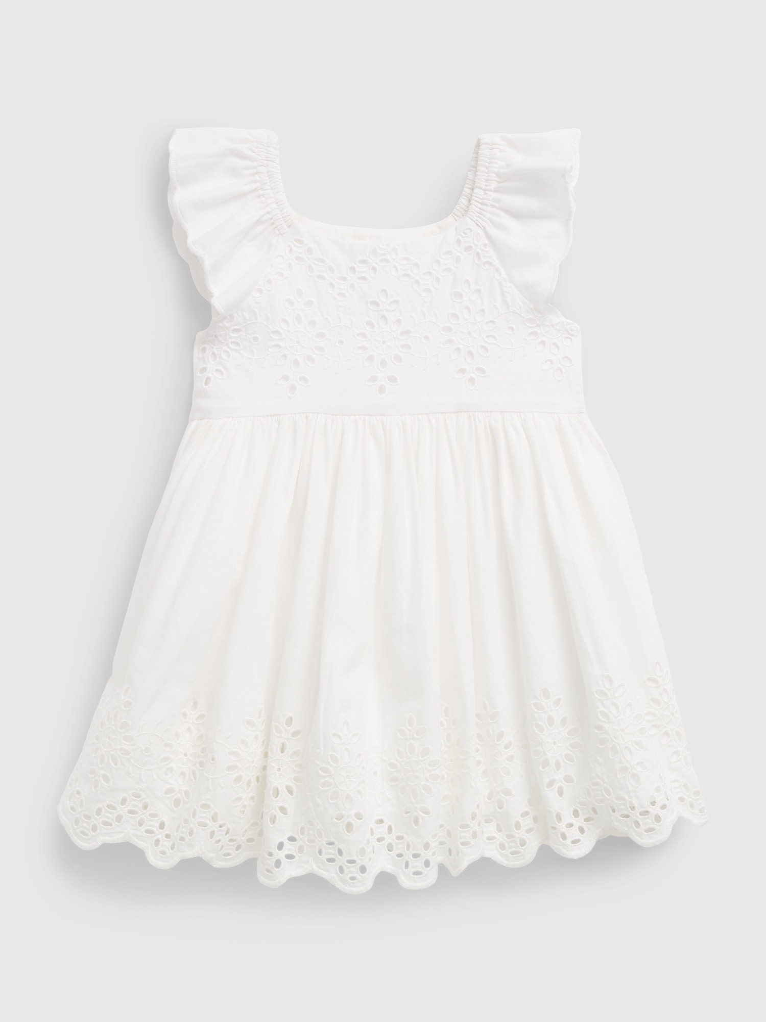 Gap Baby Eyelet Dress white. 1