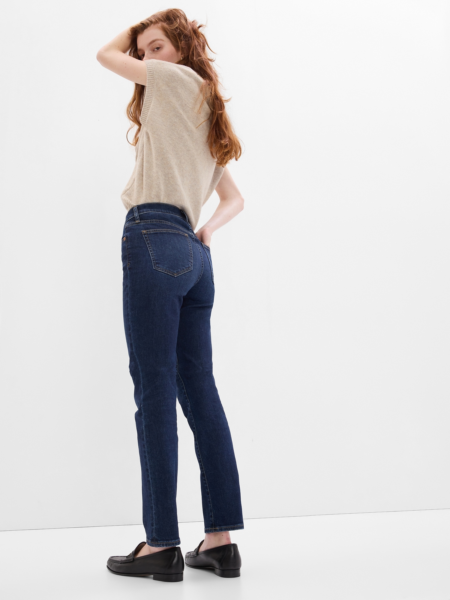 Mid Rise Classic Straight Jeans | Gap