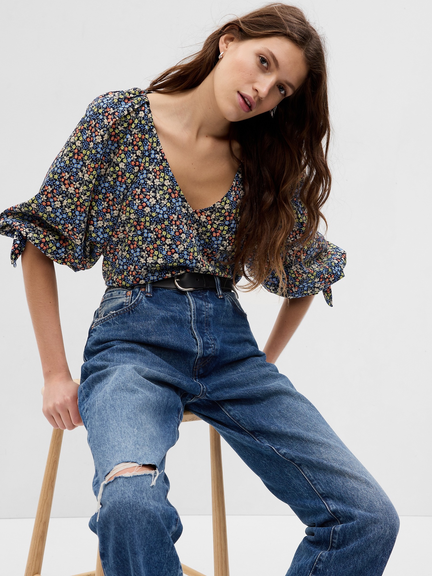 Balloon Sleeve Top Gap