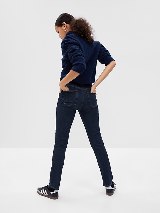 Image number 2 showing, High Rise Classic Straight Jeans