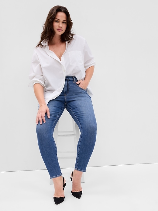 Image number 4 showing, High Rise True Skinny Jeans