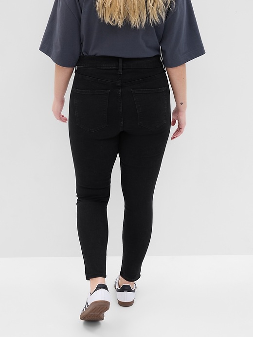 Leggings (jeggings) GAP Femme Coated Noir - Taille 6 (28), Mi-hauteur, Neufs Sans étiquette