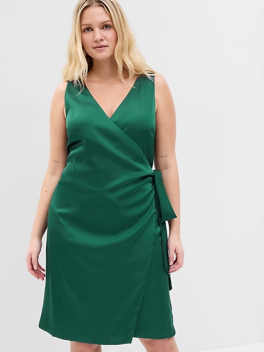 Satin Mini Wrap Dress | Gap Satin Mini Wrap Dress | Gap