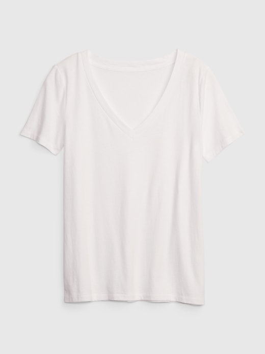 Image number 6 showing, Organic Cotton Vintage V-Neck T-Shirt