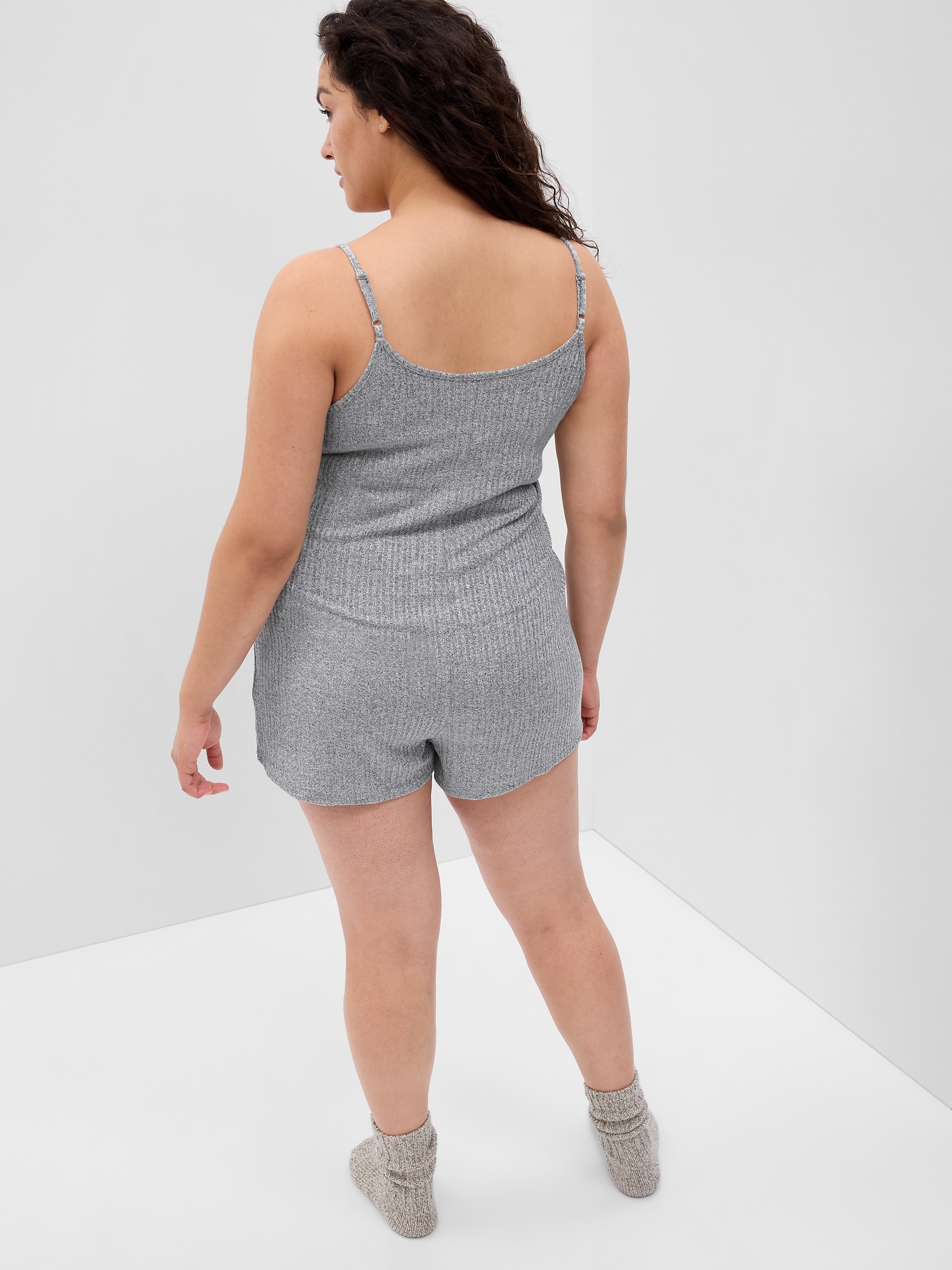 Softspun Rib Sleep Romper Gap