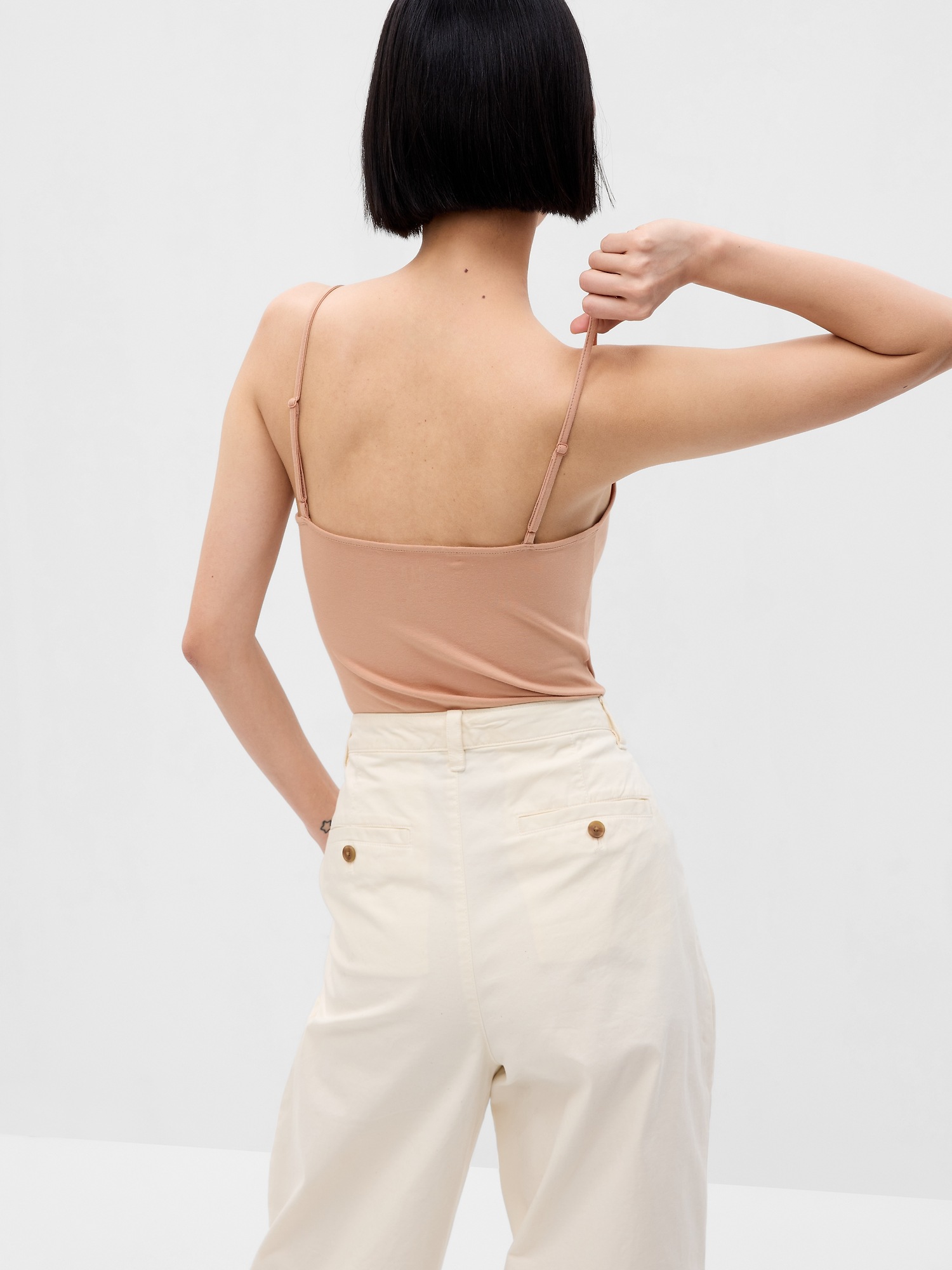 Low Back Bra in Bra Womens Tank Tops Strap Stretch Cotton Camisole