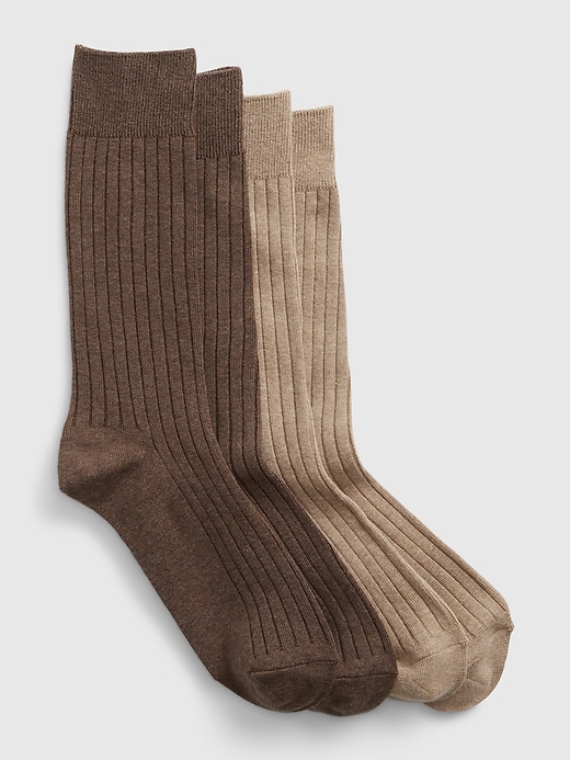 L'image numéro 1 présente Chaussettes habillées (paquet de 2 paires)