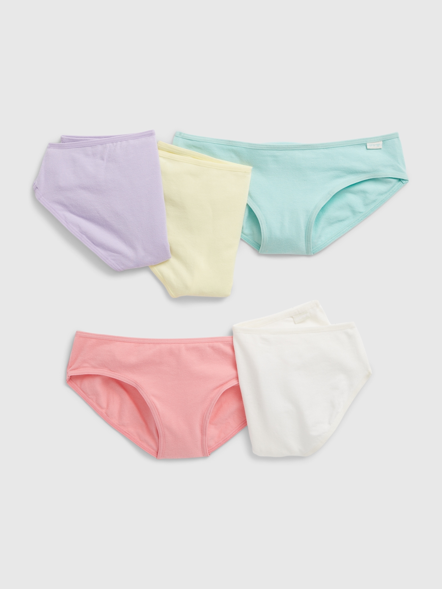 Gap Kids Organic Cotton Bikini Briefs (5-Pack) white - 596797003