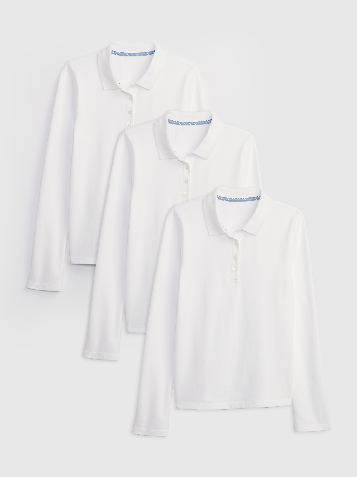Gap Kids Polo Shirt (3-Pack) white. 1