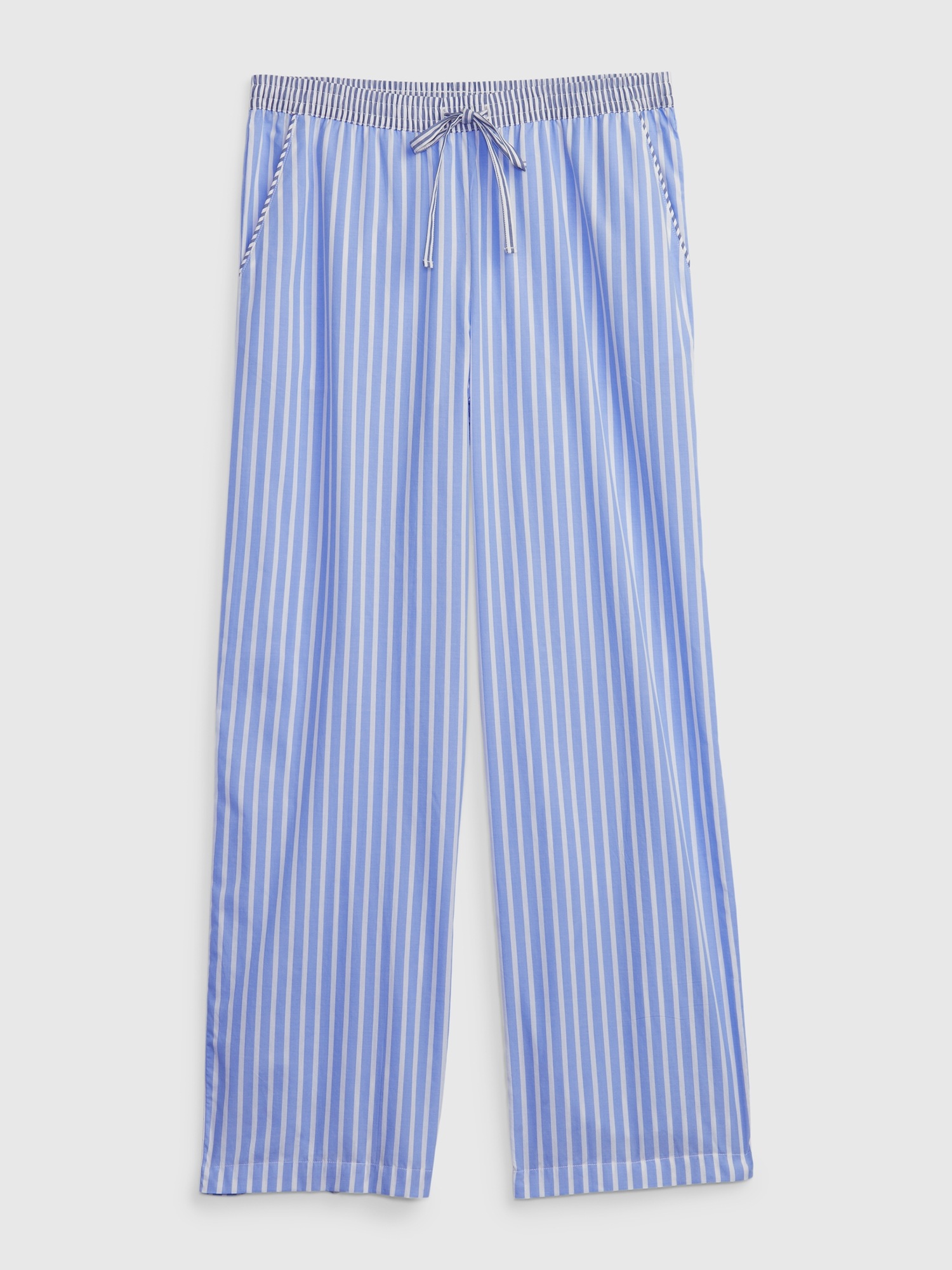 Cotton Poplin Colorblock Stripe Pajama Pants 3pc Set