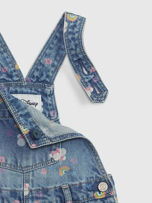 Image number 3 showing, babyGap &#124 Disney Minnie Mouse Denim Shortalls with Washwell