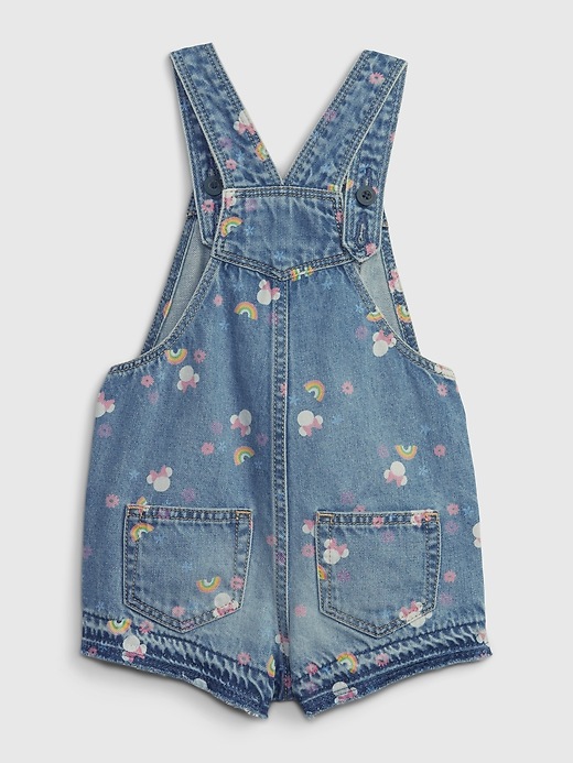Image number 2 showing, babyGap &#124 Disney Minnie Mouse Denim Shortalls with Washwell