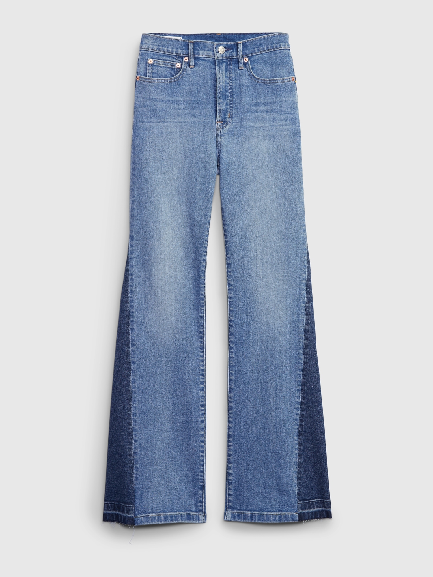 High Rise Patched '70s Flare Jeans with Washwell | Gap