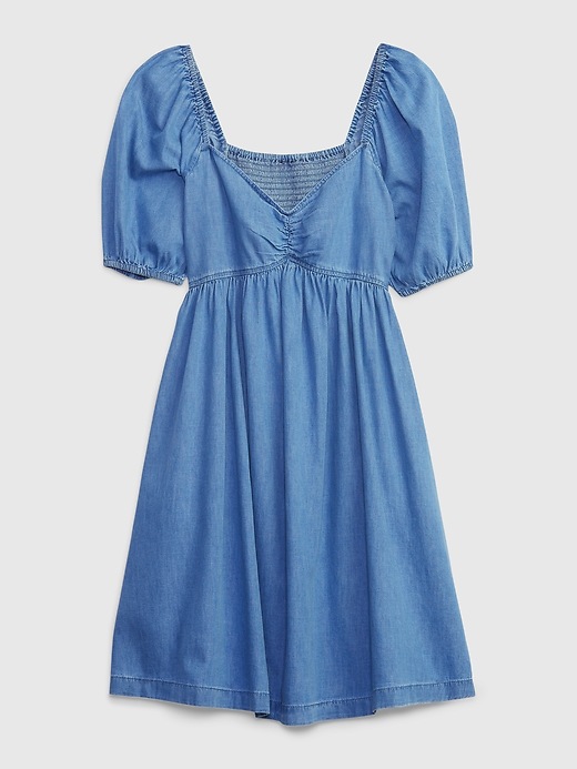white christmas dresses Jamie Denim Puff Sleeve Belted Mini Dress LT-BLUE / XL by Sugarlips