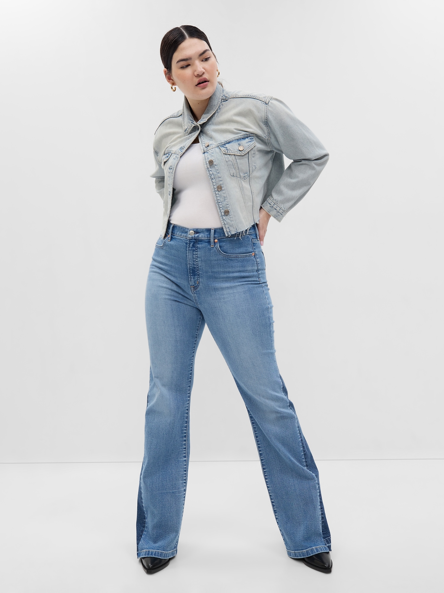 Oversized Cropped Denim Jacket | Calvin Klein