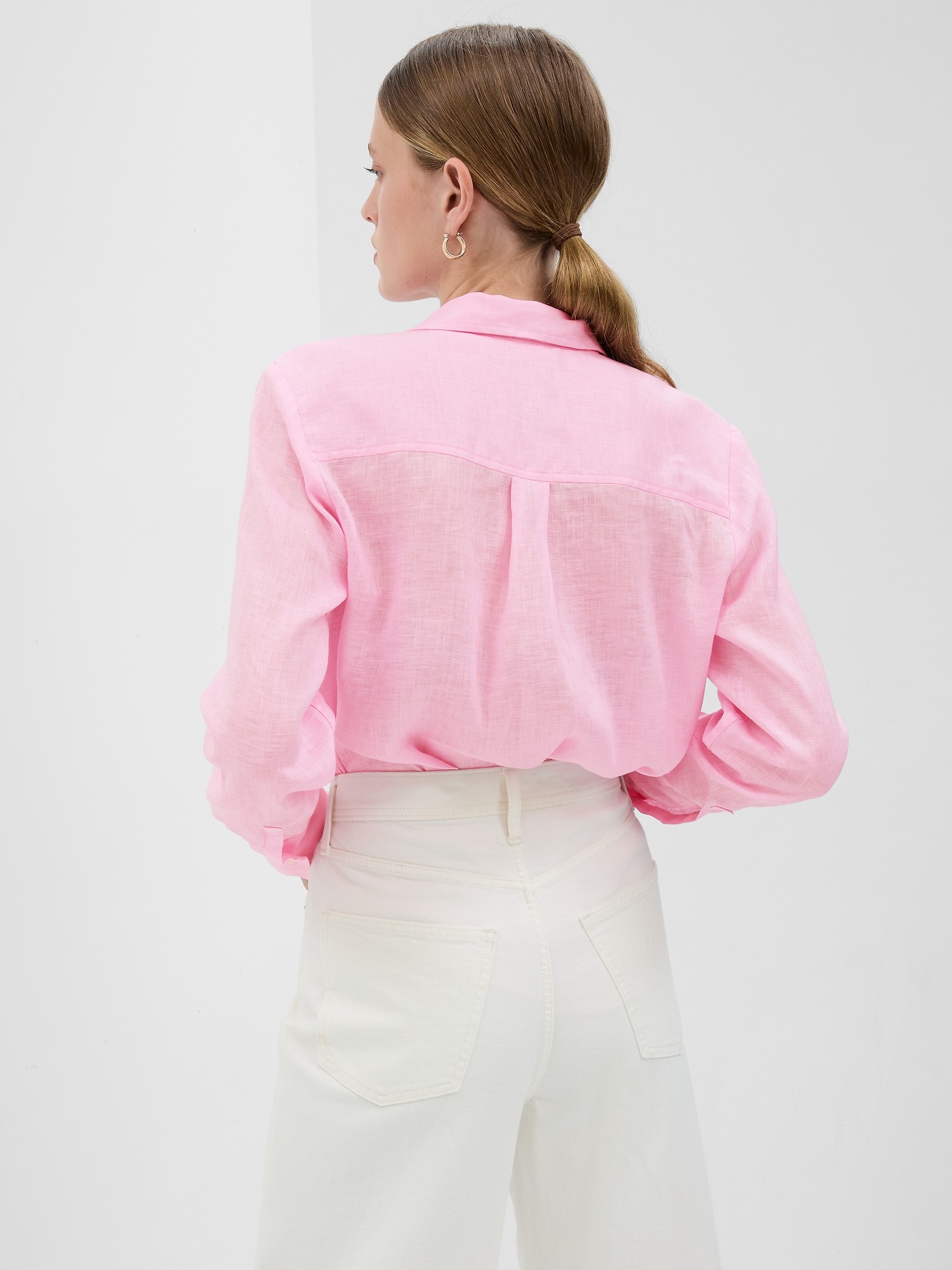 Linen Boyfriend Shirt Gap