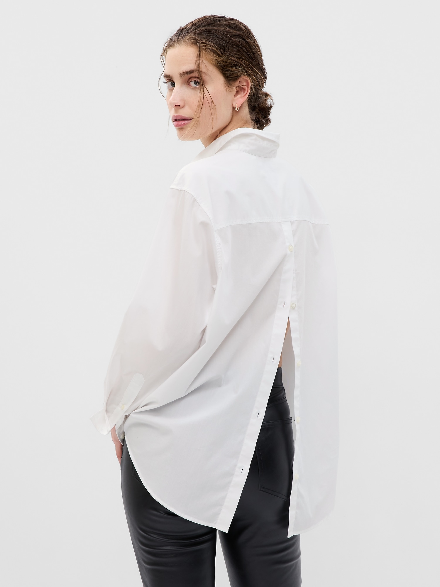 100% Organic Cotton Button-Back Big Shirt | Gap