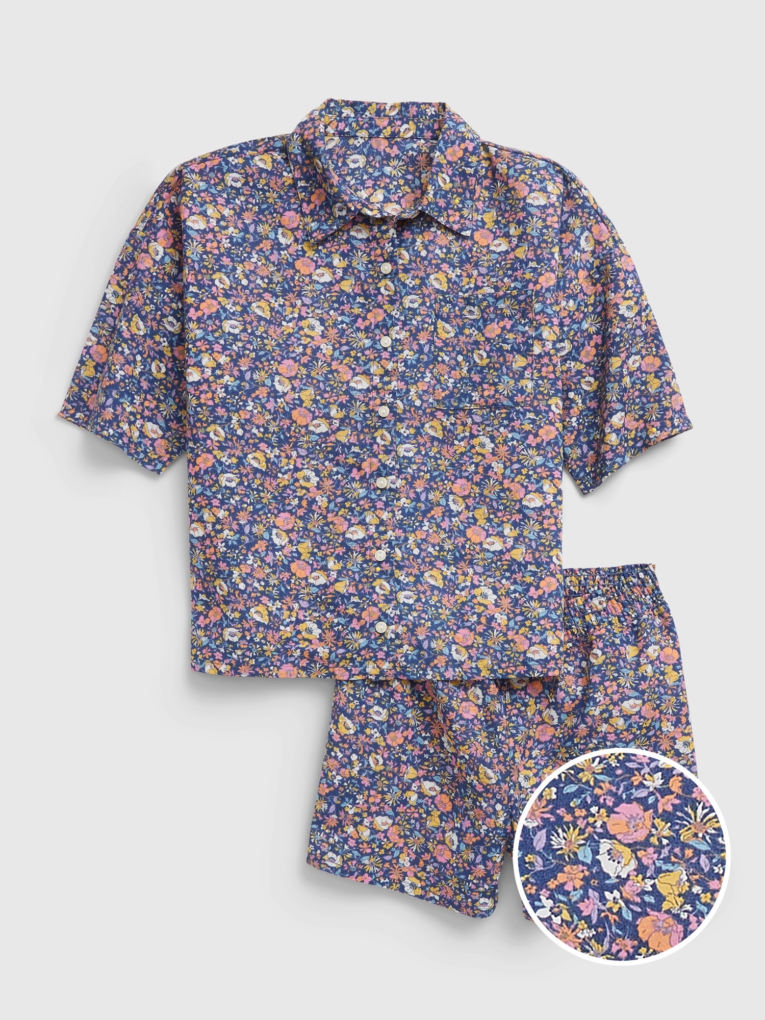 Gap Kids 100% Recycled Floral PJ Shorts Set multi. 1